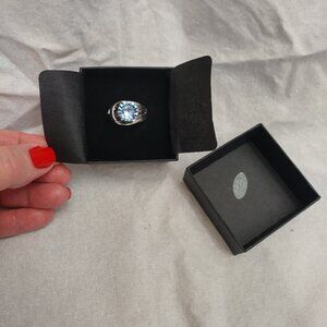 * STERLING SILVER Topaz Gemstone Ring, Size 9